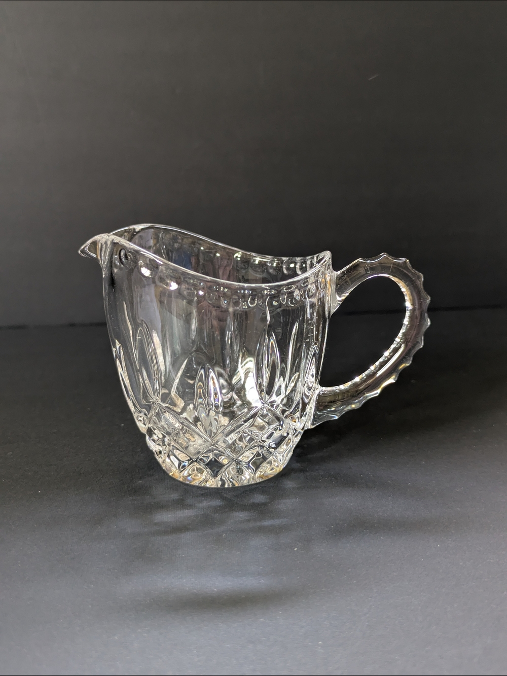 Vintage Crystal Creamer Kristal Zajecar Pretty Glass Cream Pitcher